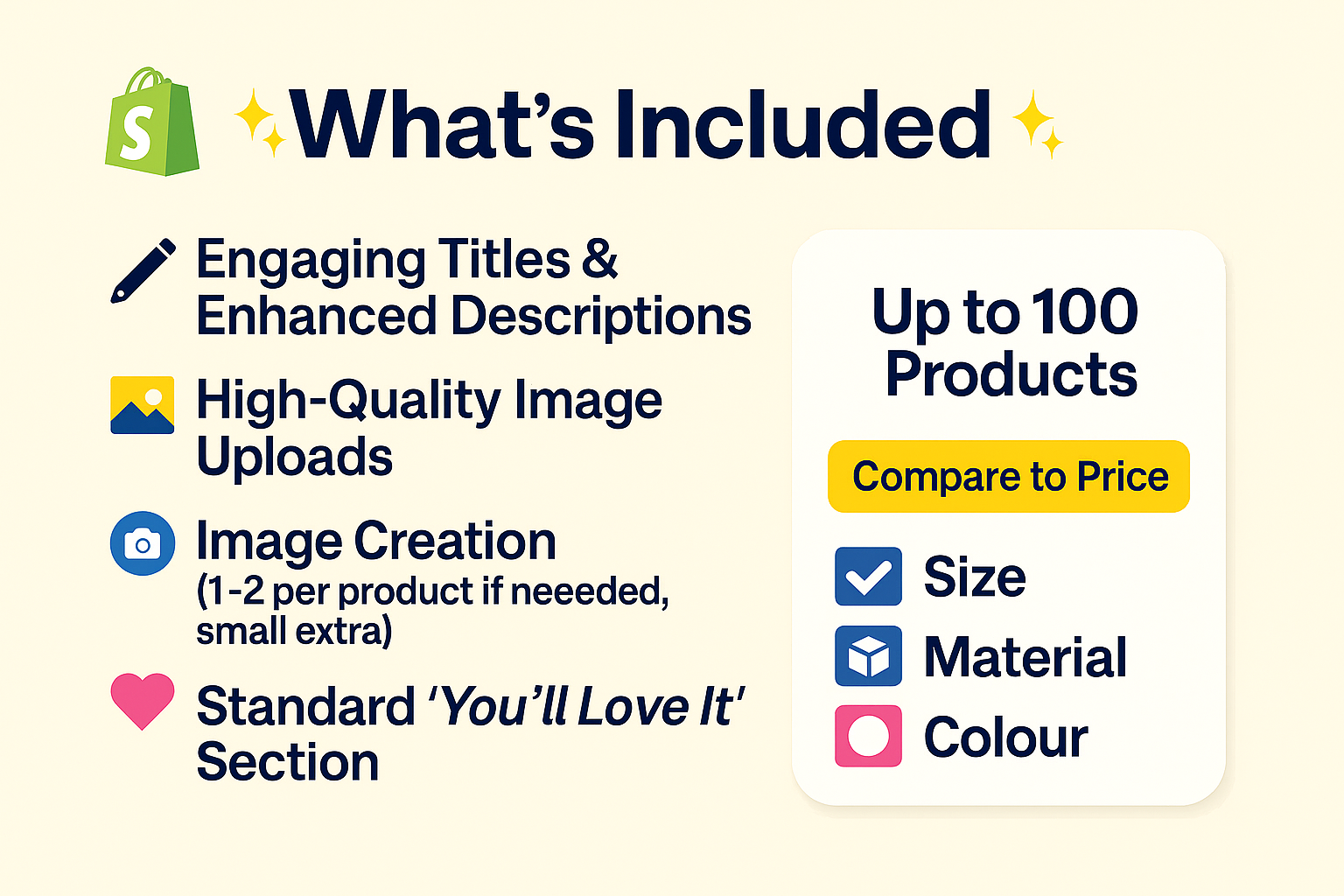 Upto 100 Products Listing